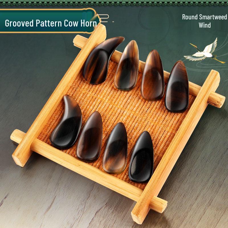 Natural Buffalo Horn Guzheng Finger Picks for Children, Beginners, Adults, and Professionals