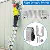 Extension Ladder Pulley Kit 40Ft Telescopic Ladder Rope and Pulley Kit AC30-2 Extension Ladder Rope Replacement for Pulley