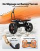 Kayak Cart, 136.1 kg Load Capacity, Foldable Kayak Trolley with 25.4 cm Solid Rubber Tires & 1 Ratchet Strap, Paddle Board Trolley for Carrying