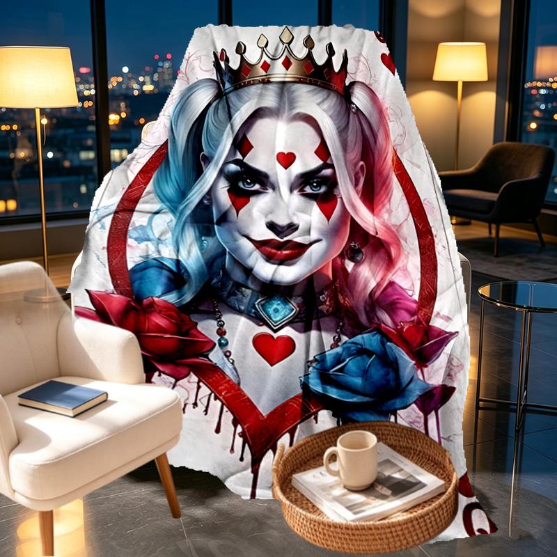 Superhero Print Blanket - Soft & Comfortable, for Bedroom, Travel, Sofa, Home Decoration - Birthday Christmas Gift for Friend