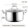 ZISIZ 28cm 316 Stainless Steel High Soup Pot with Lid