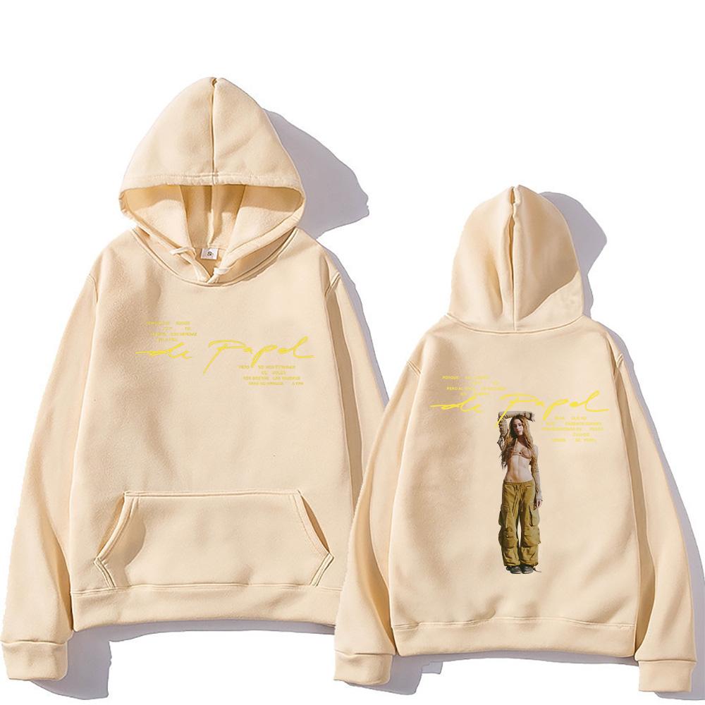 

Singer TINI De Papel Hoodies Men Women Vintage Aesthetic Pullovers Fashion High Street Sweatshirt Long Sleeve Clothes Streetwear XXXL хаки