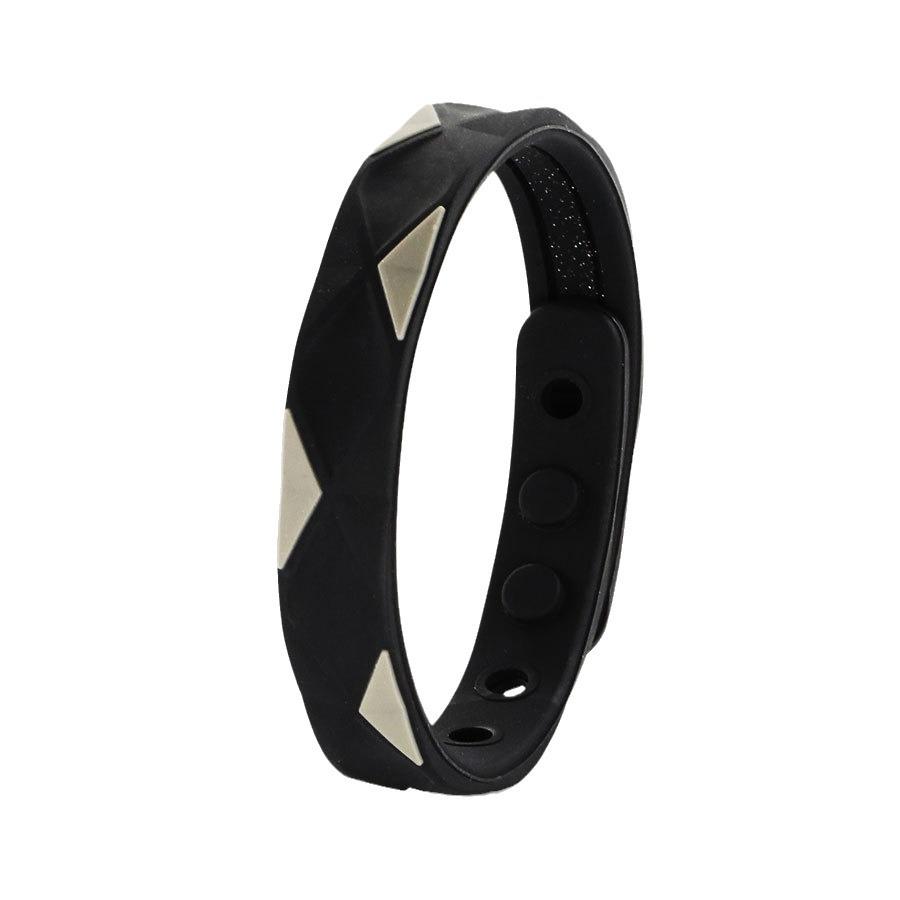 Adjustable 3D Silicone Anti-static Bracelet with Negative Ions - Waterproof & Minimalist Design