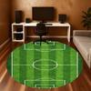 1pc Soccer field Pattern Office Round Rugs, Under Chair Round Rugs for Living Room, Bedroom, Bathroom Decoration Carpet 091871