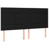 Box Spring Bed with Mattress Black 160 x 200 cm Fabric