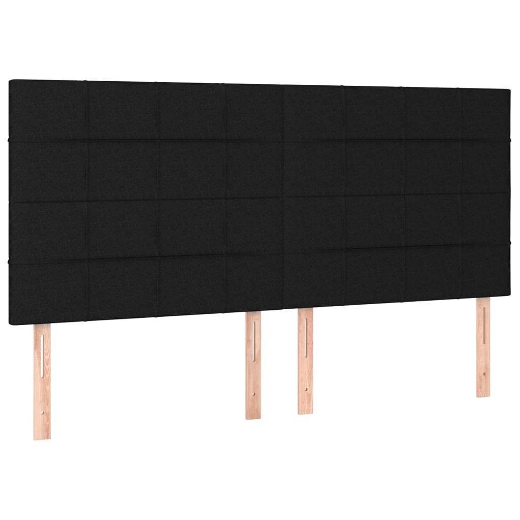 Box Spring Bed with Mattress Black 160 x 200 cm Fabric