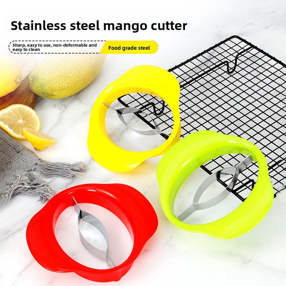 Stainless Steel Mango Peach Divider Cutting Mango Gadget Meat Artifact Kitchen Fruit Peeling and Cutting Divider