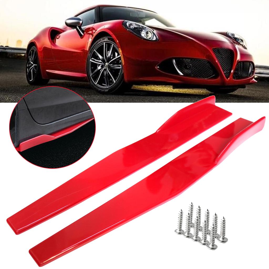 Car Side Skirt Rocker Splitters Winglet Anti-scratch Canard Diffuser Spoiler X 2