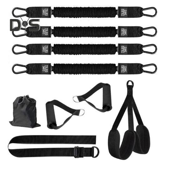 1 Set Klimmzughilfe-Band, 150/225/300 lbs, robuster Klimmzughilfe-Gürtel mit Fußstütze, verstellbar, für das Home-Gym-Workout, horizontale Stange, elastisch
