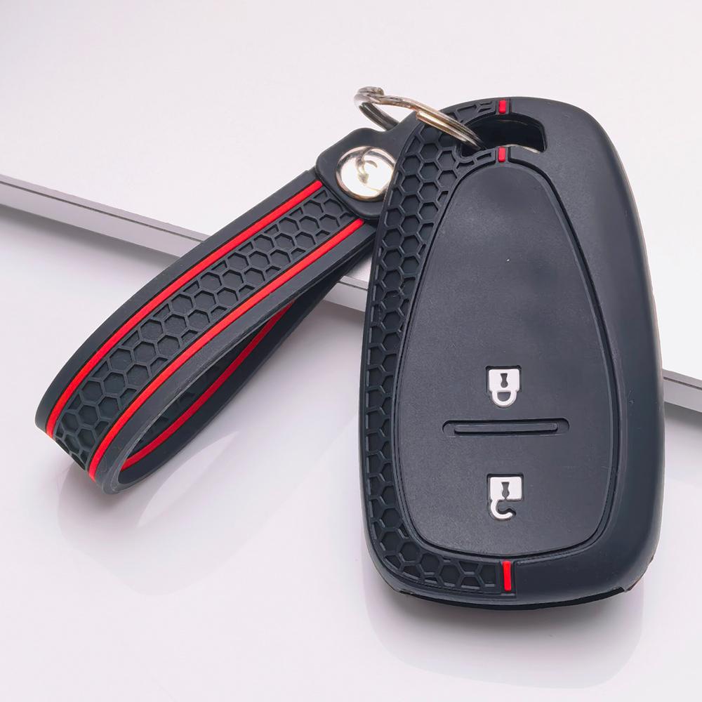 Key Fob Cover for Chevrolet Chevy Equinox Cruze Malibu Camaro Bolt Traverse Sonic with Keychain Anti-Scratch Surface Shockproof Structure
