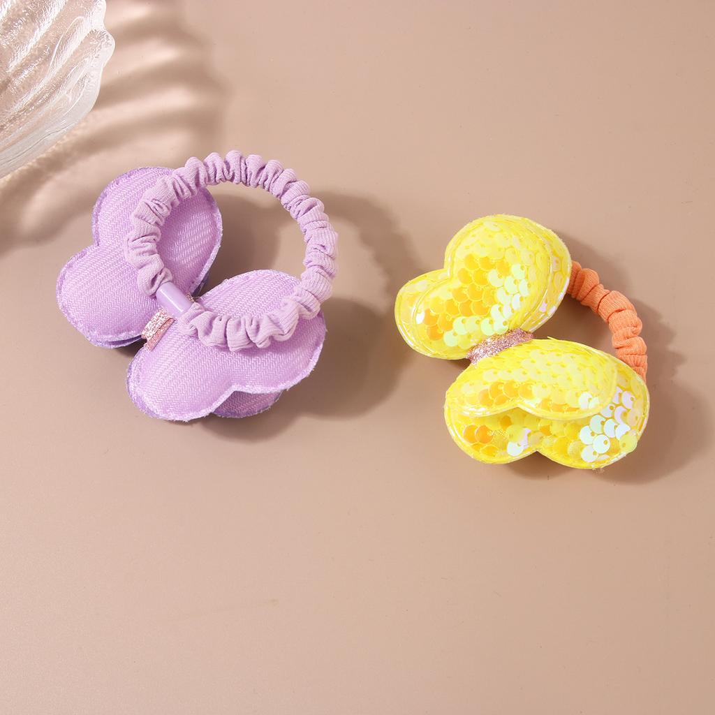High-grade Sequined Bow Hair Rope Children's High Elastic Small Intestine Ring Does Not Hurt The Hair Rubber Band Ponytail Children's Hair Accessories