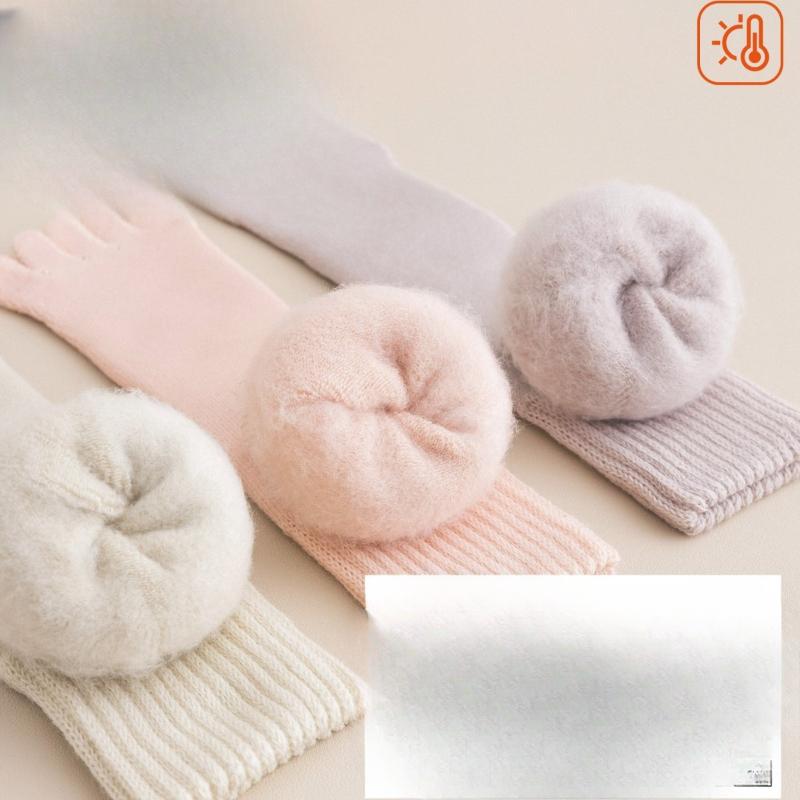 Thickened Cashmere Five-fingered Socks for Women's Autumn and Winter Warmth, Toe-separating Socks, Antibacterial and Deodorizing