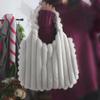Solid Color Plush Handbag Korean Style Plush Shoulder Bag Kawaii Plush Tote Bag  Female/Girls