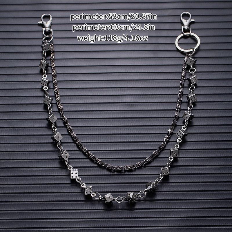 Dark Punk Skull Dice Waist Chain & Jewelry - Trendy Hip Hop Accessory