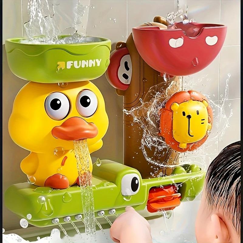 Interactive Suction Cup Bath Toy Set for Youngsters Colorful Flower Design Twistable Features Perfect Gift Halloween Christmas