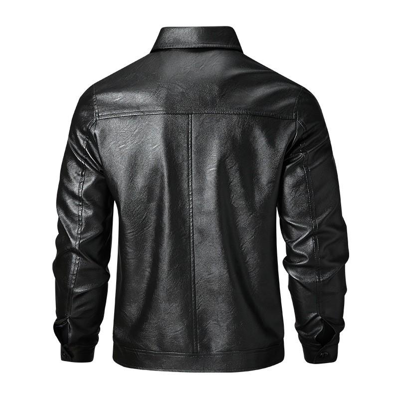 Mens Slim Fit Faux Leather Bomber Jacket Winter 2026 Casual Stylish Outerwear With Zipper Side Pockets