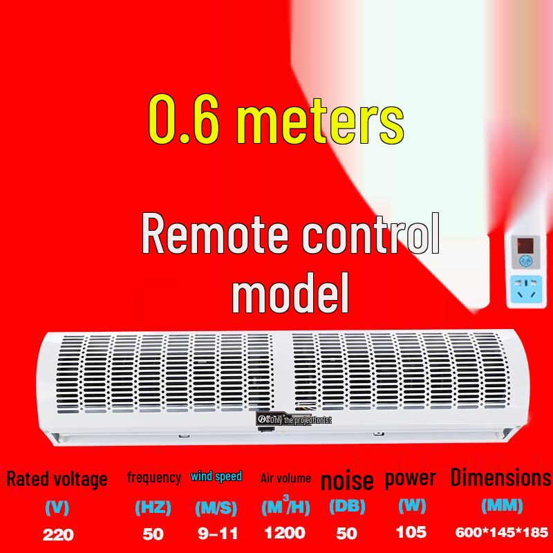 Silent Commercial Air Curtain for Doors - 0.9/1.2/1.5/1.8/2 Meter
