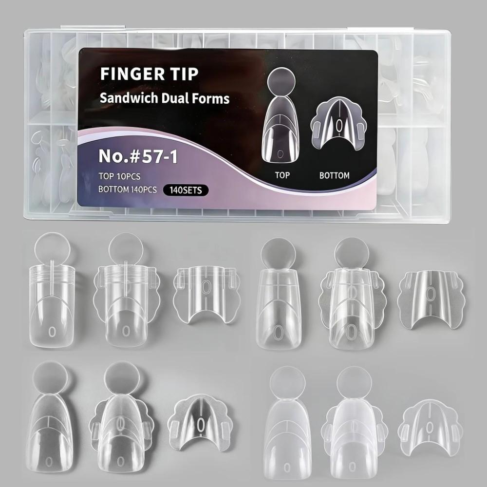 280pcs 14 Sizes Nail Extension Forms Square Oval Nail Molds New Manicure Tools for Nail Extension