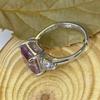 SACEGEMS 9*9MM Natual Ametrine Rings for Women 925Sterling Silver Wedding Party Fine Jewelry Festival Gift
