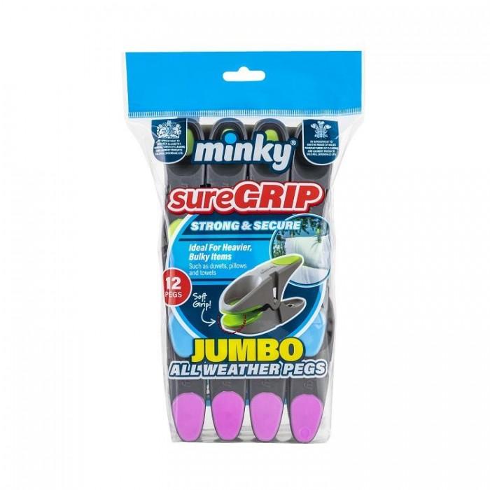 Minky Sure Grip Jumbo Pegs 12pk