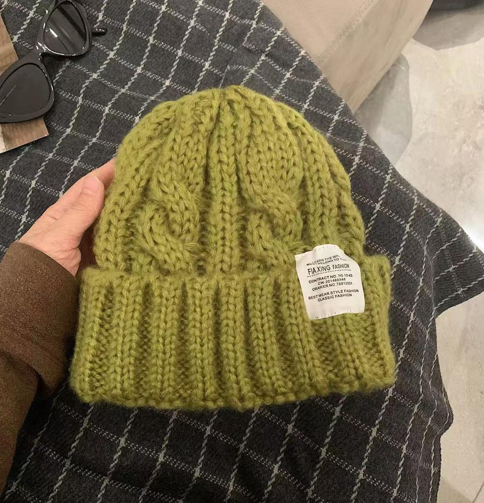 Knitted Woolen Hat for Women in Autumn and Winter Warm and Windproof  Japanese Style  High End Versatile Large Head Circumference  Pullover Hat