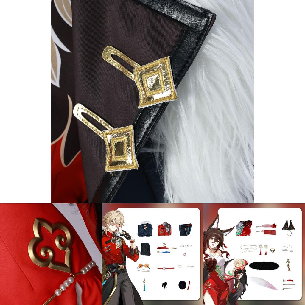 Fresh And Sweet Honkai Star Rail Cosplay Attire In Bold Red For Anime Character Role Play