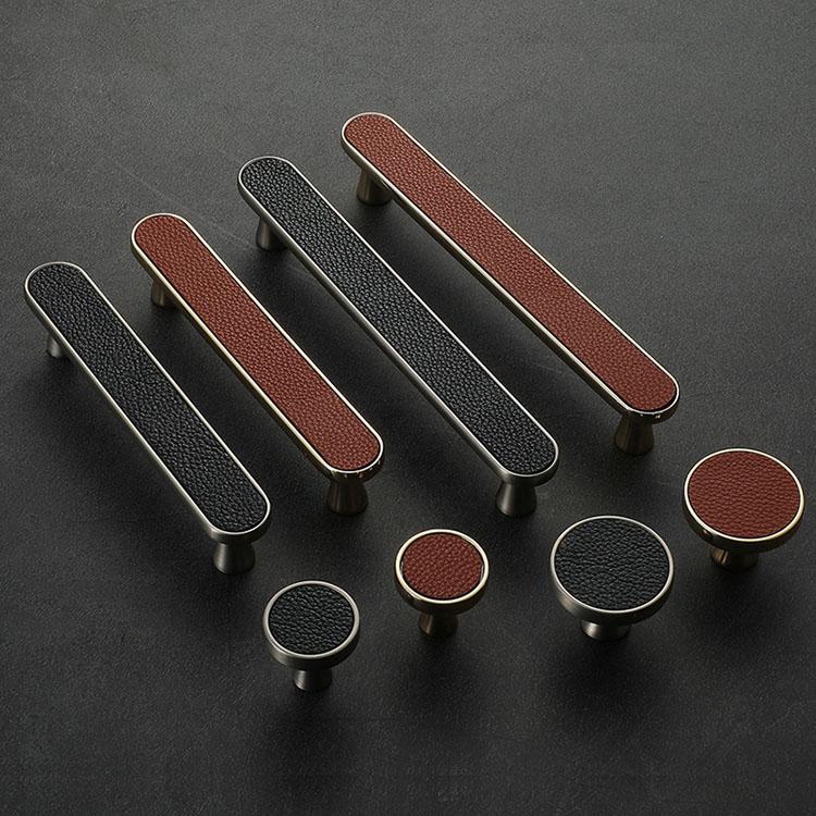 Furniture Hardware Bedroom Cabinet Kitchen Leather Handle