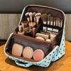 Waterproof Travel Storage Bag Multi-layer Handbag Polka Dot Stand-up Cosmetic Bag  For Women