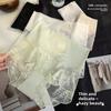 Ladies Summer Lace Ice Silk Belly Lift Hip High Waist Without A Scratch Briefs