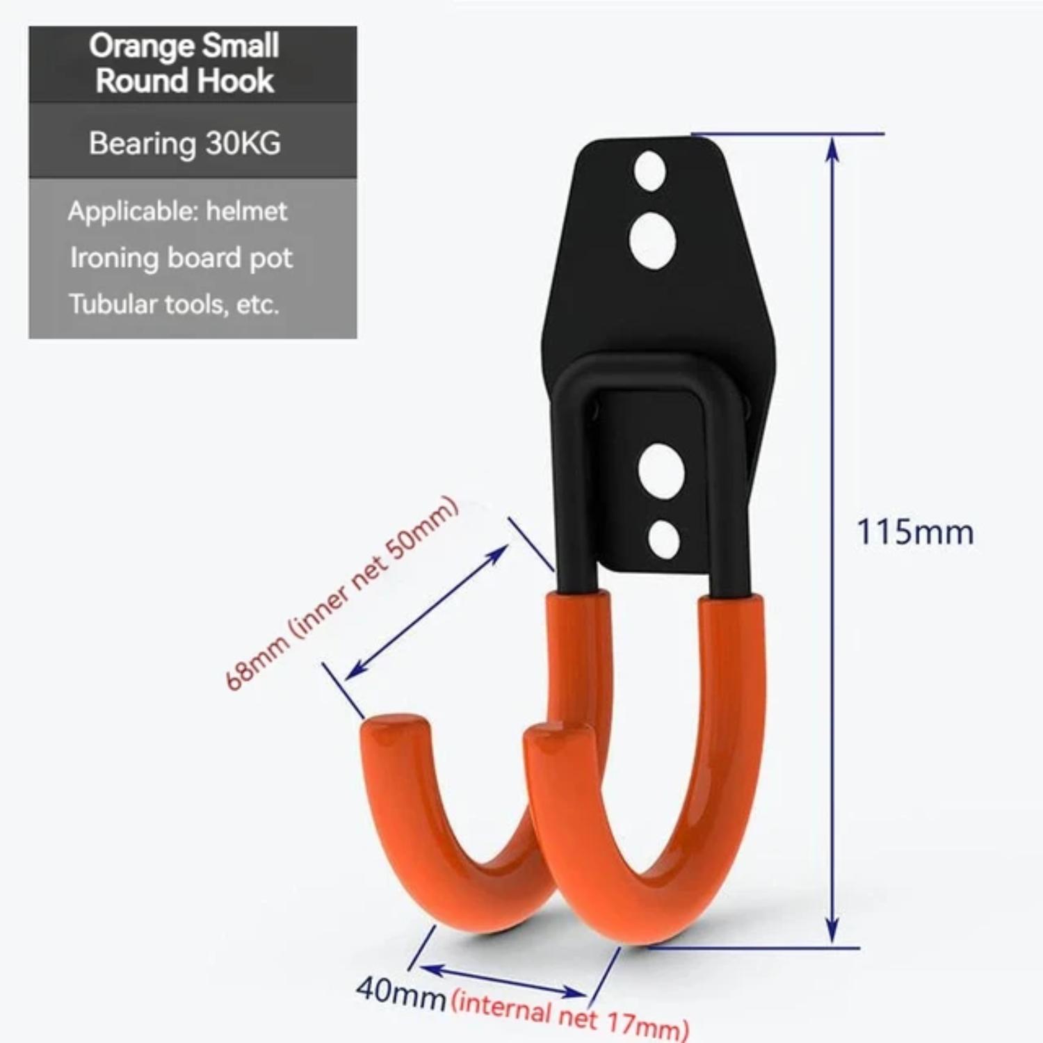 

1PC Heavy Duty Metal Hook Garage Organizer Wall Mount Bicycle Hanger Wall Mount Anti-slip Hook Garage Tool