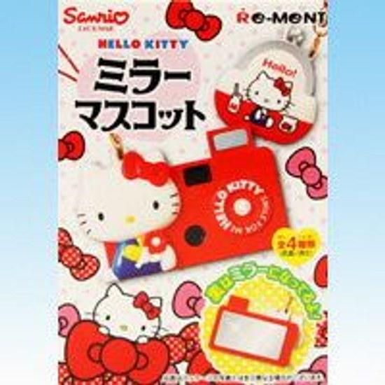 Hello Kitty Mirror Mascot Sanrio Goods Snack Toy Re-Ment (Complete Set 4 Types)