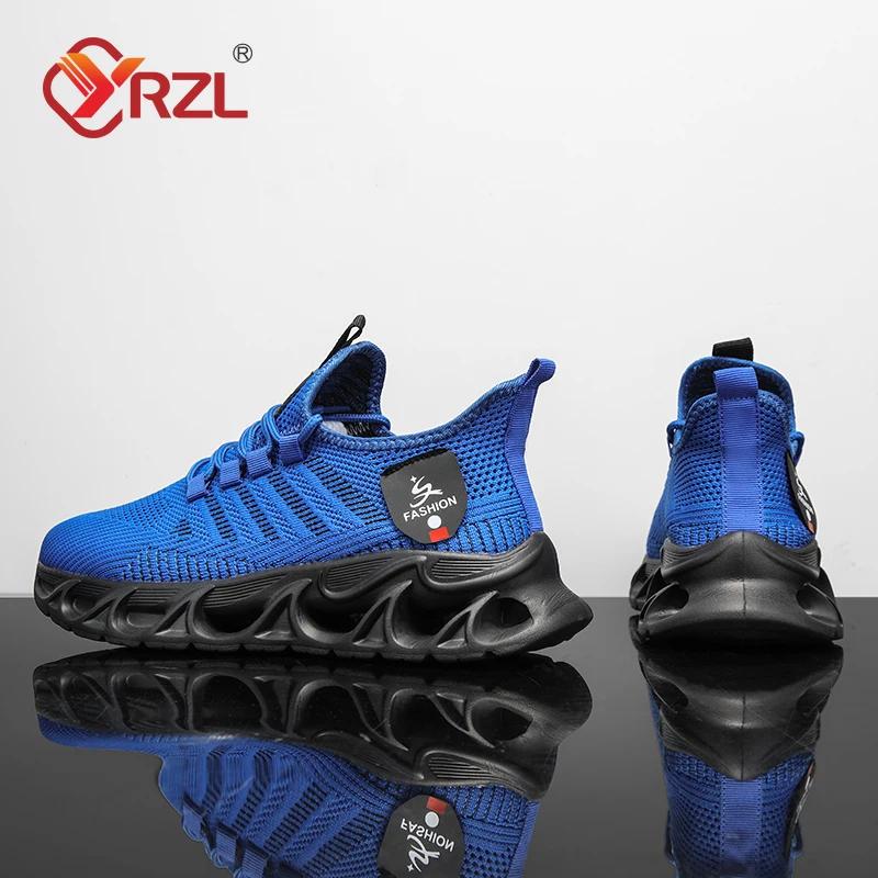 

Кроссовки YRZL мужские спортивные туфли дышащие легкие сетчатые черные кроссовки для бега спортивные кроссовки для бега тенниса для ходьбы мужские 39 синий