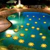 LED Solar Lamp Simulation Lotus Outdoor Waterproof Pond Floating Decoration Light Yard Pond Garden Colorful LED Wishing Lantern