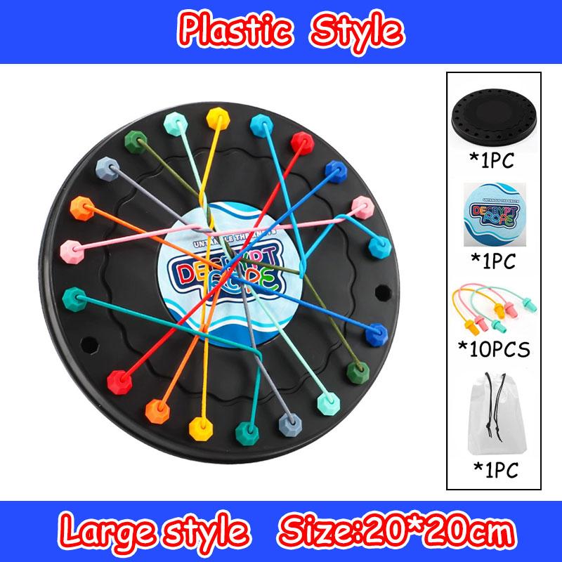 

Children Logical Thinking Training Rope Knots Game Educational Toys Color Line Twisted Connected Ropes Sorting Puzzle Board Game