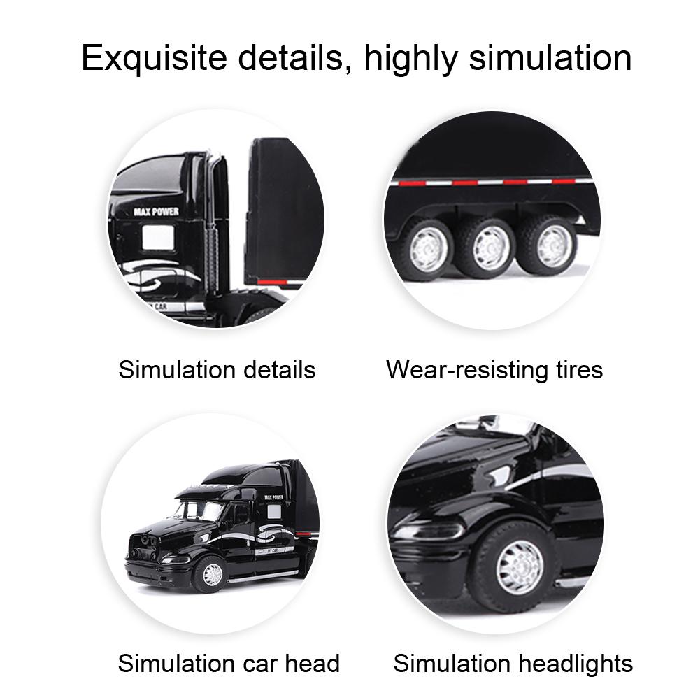 1:48 34.5CM Alloy Truck Model Simulation Light Sound Effect Pull Back Vehicles Toy