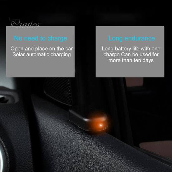 Varovná kontrolka solárního napájení automobilu Simulovaná fiktivní výstražná kontrolka LED proti krádeži Blikající bezpečnostní kontrolka Kontrolka proti krádeži automobilu s nabíjením USB