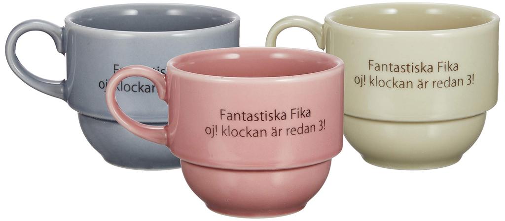 Lisa Larson Stackable Set of "Line Art" Mugs, 3, LL10-29