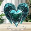 2D Flat, Bohemian Style Acrylic Heart Shape Desktop Decoration, with Base, Suitable for Wall Decoration, Porch, Room, Villa, Accents Home, Hallway, or