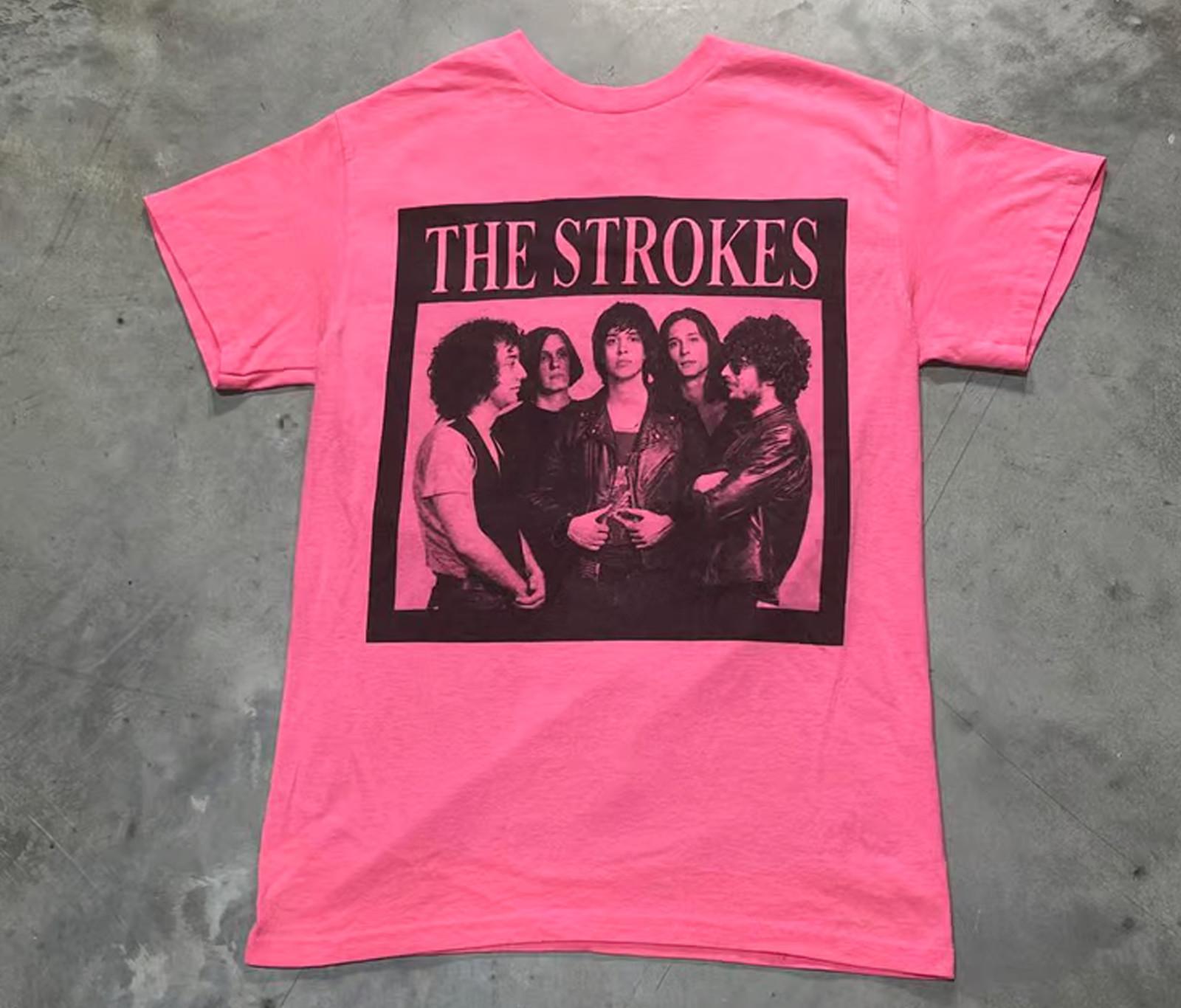 Rare The strokes band Pink Shirt Unisex UU20 XXXXL