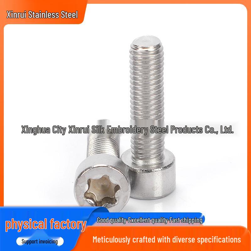 Cylindrical Head Torx Screw, 304 Stainless Steel, Internal Hexagon Bolt