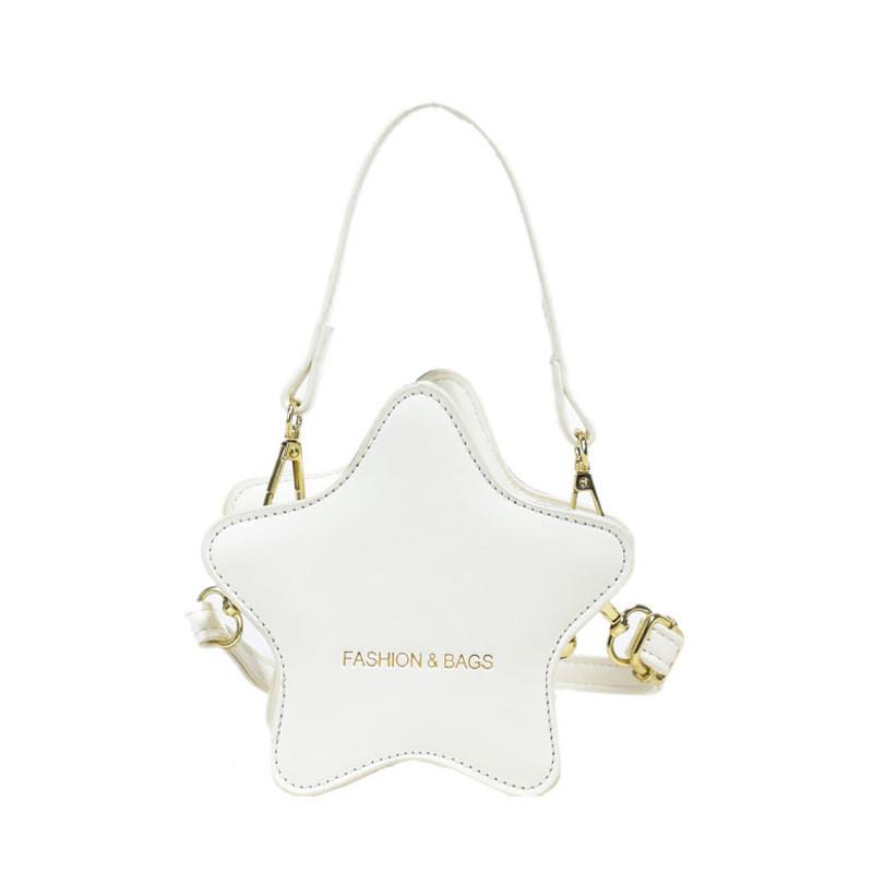 

Cute Unisex Childrens Handheld Bag With Modern Star Design Perfect For Daily Use білий
