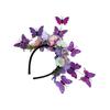 Adjustable 3D Butterfly Crowns Hairband with Bendable Wire For Special Occasion