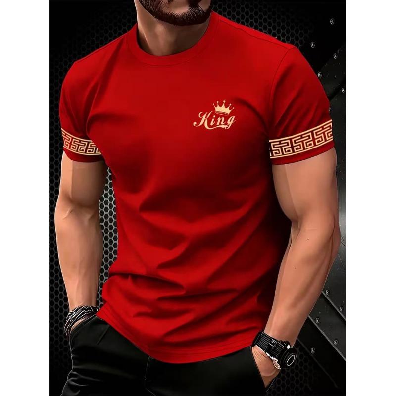 Ανδρική Μόδα 3D Τυπωμένο Ανδρικό T-Shirt Στρογγυλή Λαιμόκοψη Κοντομάνικο Μοντέρνο Street Wear