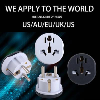 Converter 2 Round Pin Socket AU UK CN US To EU Europe Plug AU UK CN US To EU Plug EU Plug EU Plug Adapter Power Plug Adapter