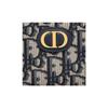 DIOR 30 Montaigne Printed Embroidered All-Over Print Zipper Clutch Wallet Fabric Small Women's Blue