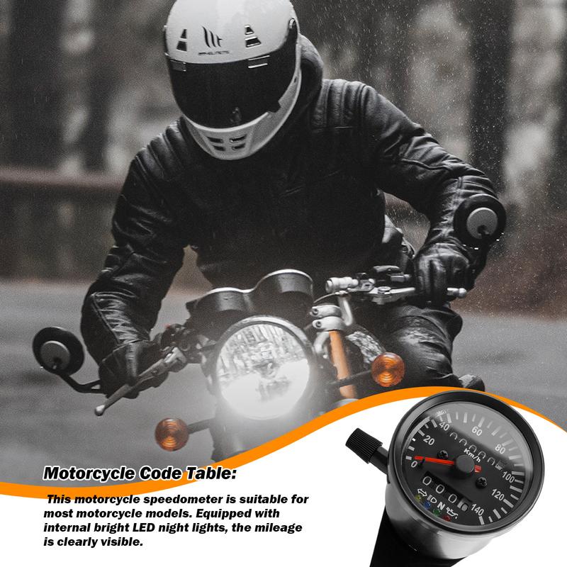 Vintage Motorcycle Speedometer Mechanical Digital Display Speedometer Gauge Retro Modification Accessories Circular With Turn