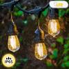Gartenlichtkette 10m x 20 E27 Glühbirnen wasserdicht IP65 ganzjährig