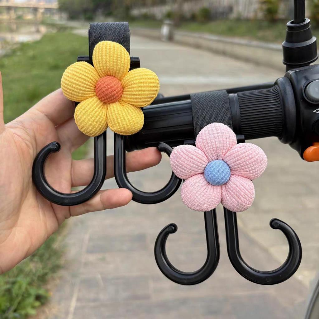 Korean Style Flower Stroller and Scooter Multi-functional Hook for Baby, Dog Walker, Bike, Motorcycle, and Electric Scooter