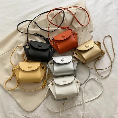 Modische Mini-Umhängetaschen aus PU-Leder, solide Handtaschen für Frauen, Münzkarten, Kopfhörer, Lpstick, Organizer-Taschen, Umhängetaschen