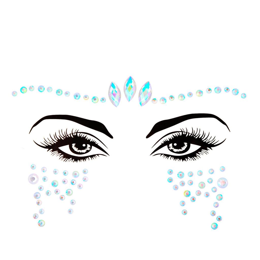Crystal Tattoo Sticker Glitter Eyeliner Eyebrow Makeup Face Eyes Diamond Temporary Tattoo Rock Rhinestone 3D Eyeliner Stickers